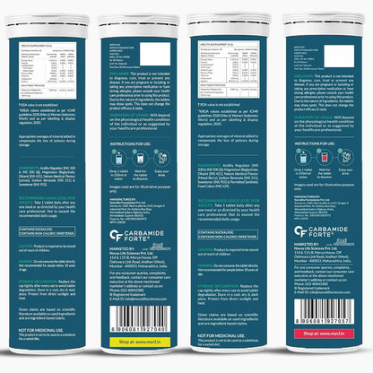 Carbamide Forte Magnesium Bisglycinate Effervescent Tablet 1000mg | Magnesium Glycinate Tablets | Supports Sleep, Muscle Cramp & Nerve Function - 2 X 20 Effervescent Tablets - Lemon & Mixed Berry Flavour