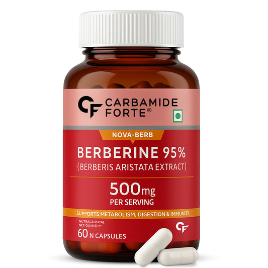 95% Berberine 500 mg with Milk Thistle & Cinnamon | 60 Capsules