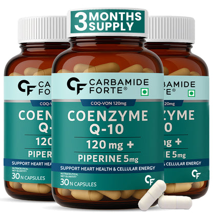 Coenzyme Q10 (CoQ10) 120 mg with Piperine 5 mg | 30 Capsules