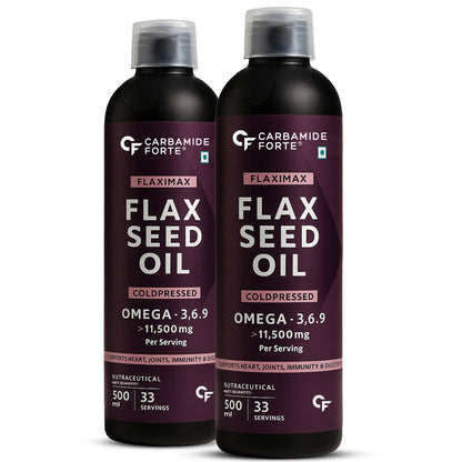 Cold-Pressed Flaxseed Oil 11500 mg | 33 Servings | 500ml