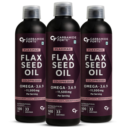 Cold-Pressed Flaxseed Oil 11500 mg | 33 Servings | 500ml