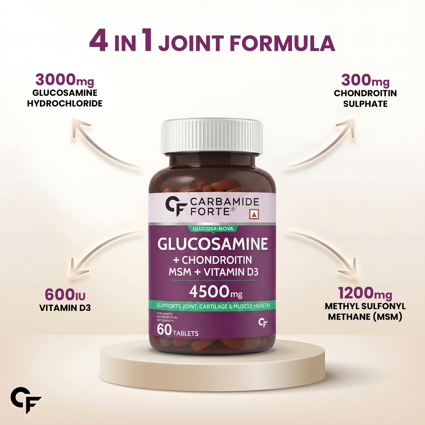Glucosamine Joint Support Tablets for Mobility & Flexibility - 60 Tablets