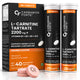 L-Carnitine Effervescent 2200mg with B-Complex Vitamins | Orange Flavour | 40 Tablets