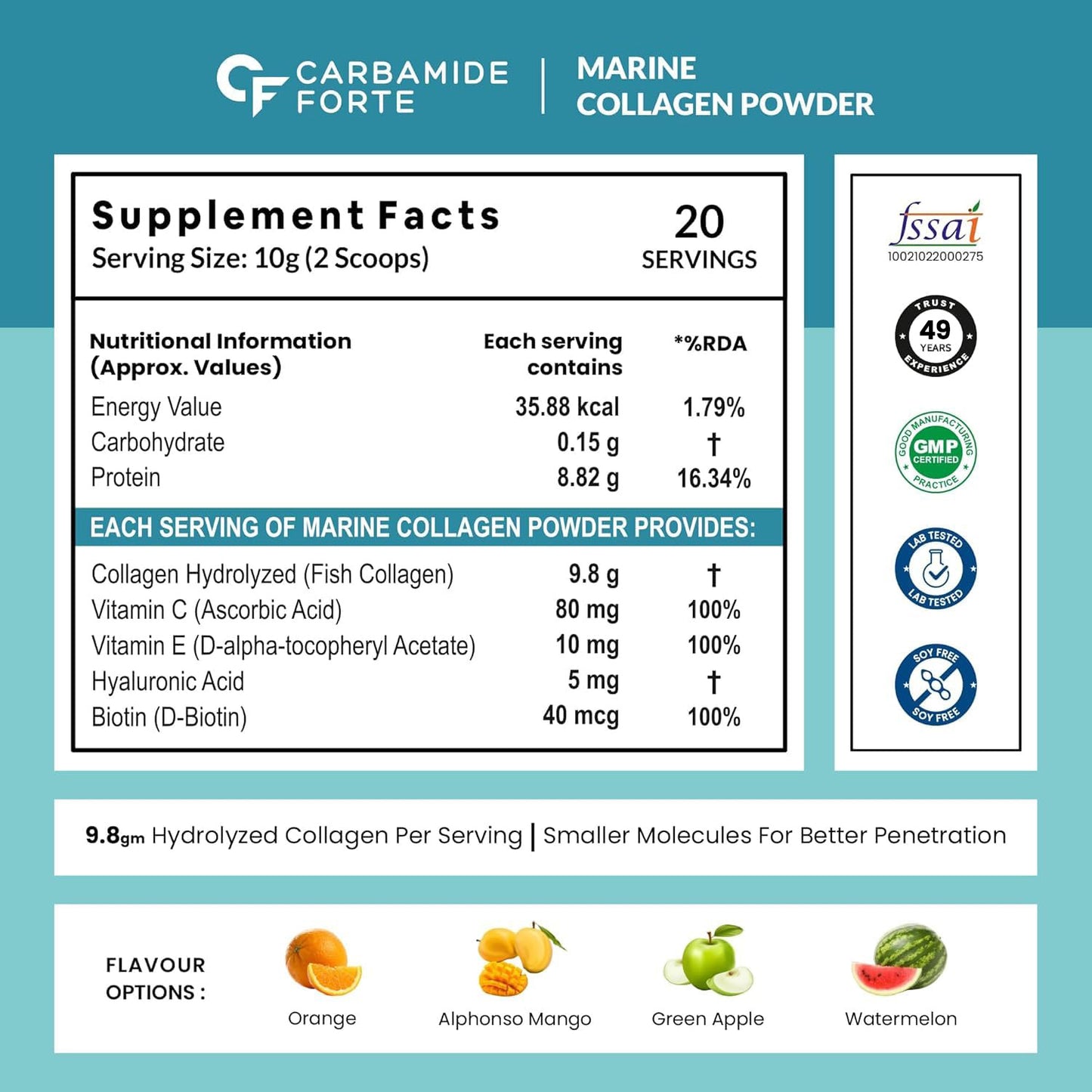 Marine Collagen Powder – Type 1 Hydrolyzed Peptides for Skin & Hair
