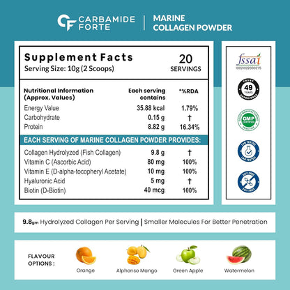 Marine Collagen Powder – Type 1 Hydrolyzed Peptides for Skin & Hair