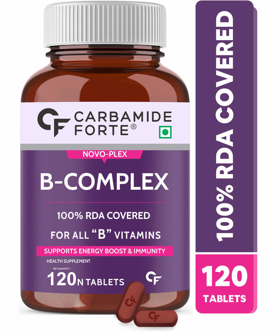 Carbamide Forte Vitamin B-Complex Tablets - 100% RDA for B Vitamins wi