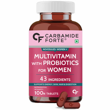 Carbamide Forte Multivitamin Tablets for Women | Multi Vitamin Women’s Wellness | Complete Multivitamin for Women with 43 Ingredients | Women Multivitamin Tablets for Energy & Health-100 Veg Tablets