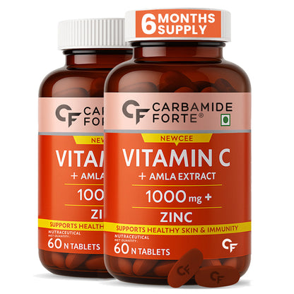 Natural Vitamin C from Amla with Zinc | 1000 mg | 60 Tablets
