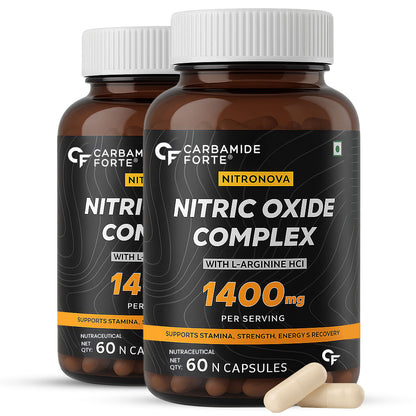 Nitric Oxide Supplement 1400mg with L-Arginine HCL | 60 Capsules