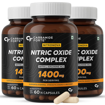 Nitric Oxide Supplement 1400mg with L-Arginine HCL | 60 Capsules