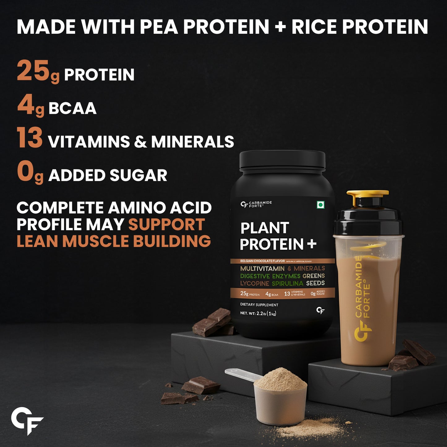 Plant Protein Powder | Pea & Brown Rice Blend | 1 Kg