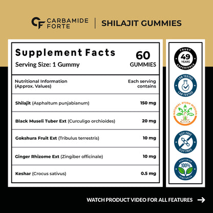 Shilajit Gummies for Men | 60 Gummies