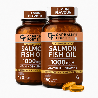 Omega 3 Fish Oil 1000mg with Vitamin D & E – Salmon Fish Oil Softgels (150 Softgels)