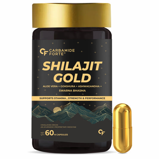 Carbamide Forte Shilajit Gold Capsules For Men | Himalayan Shilajit For Men | Shilajeet Gold Original | Shilajeet Capsule | 60 Shilajit Capsules