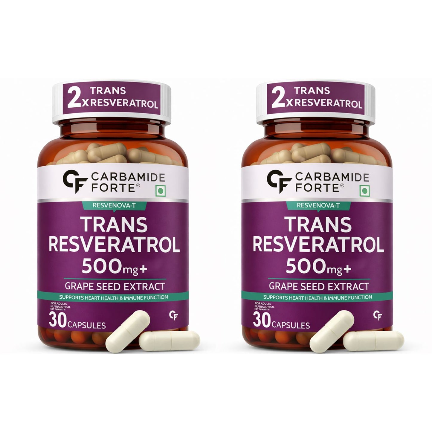 Resveratrol 500mg with Grape Seed Extract – Antioxidant Support Supplement