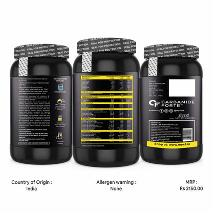 Carbamide Forte Vegan Protein Powder - Plant Based Protein Powder with Multivitamin, Minerals, Superfoods, Pea Protein, Digestive Enzymes | Pineapple Masala - 1Kg