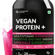 Carbamide Forte Plant Protein Powder - Plant Based Pea Protein Powder with Multivitamin, Minerals, Superfoods, Digestive Enzymes - Bubble Gum Flavour - 1Kg