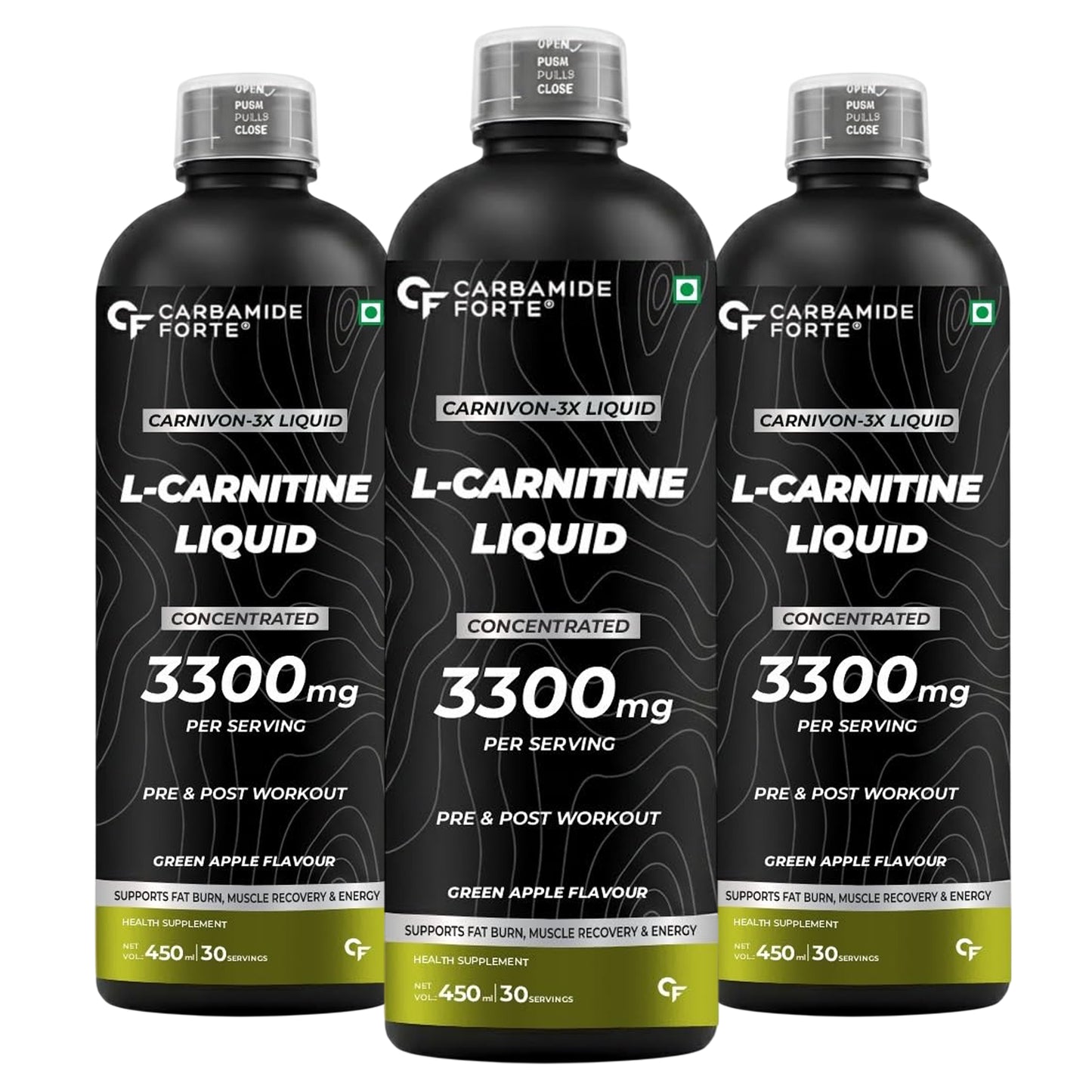 L-Carnitine Liquid – 3300 mg Per Serving with Added Vitamins
