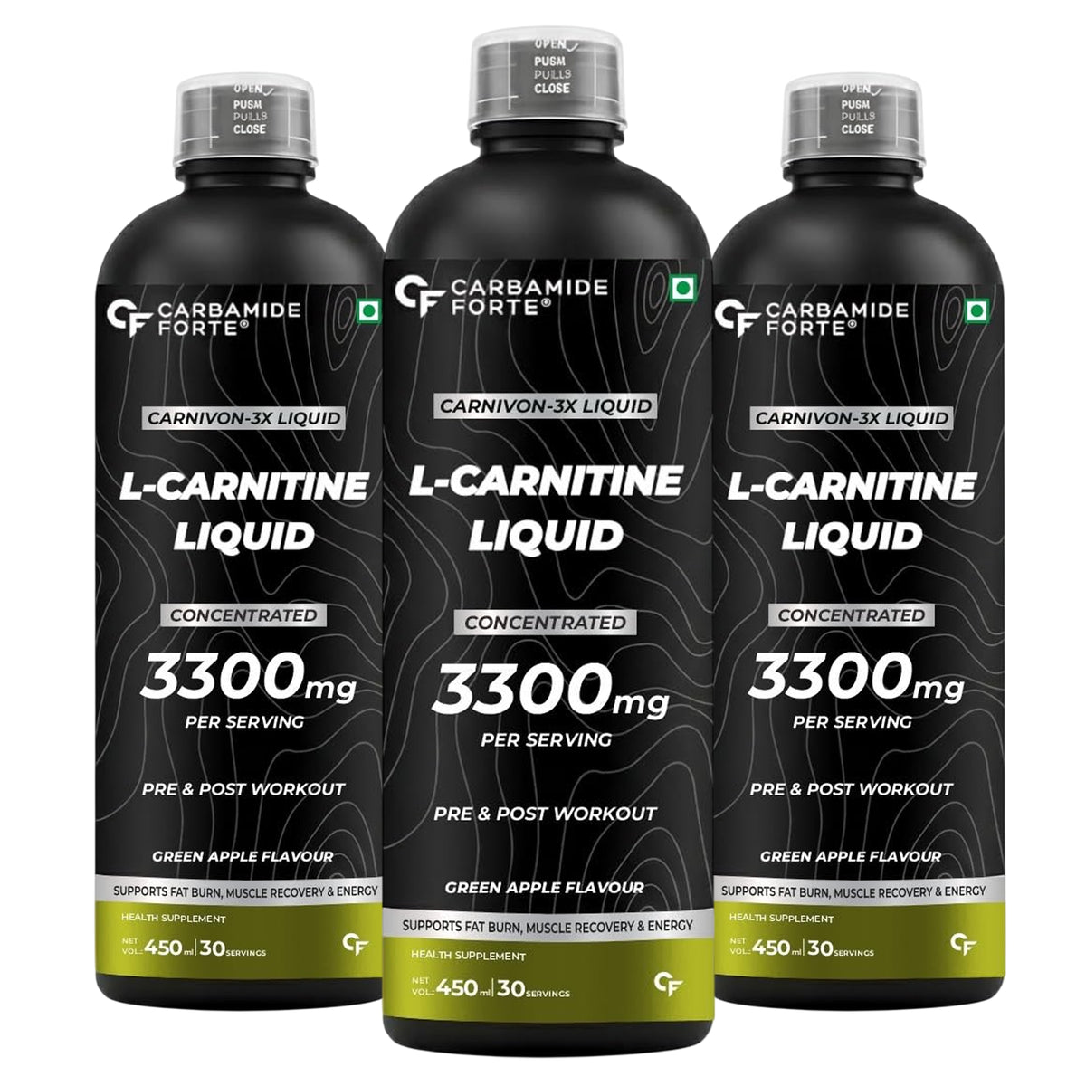 L-Carnitine Liquid – 3300 mg Per Serving with Added Vitamins – Carbamide Forte