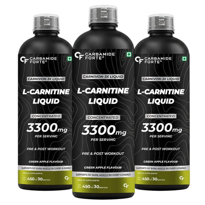 L-Carnitine Liquid – 3300 mg Per Serving with Added Vitamins