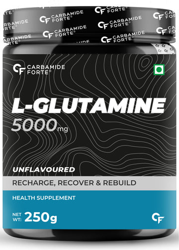 Carbamide Forte L Glutamine Powder | Glutamine Supplement for Men | Unflavoured - 250 Grams