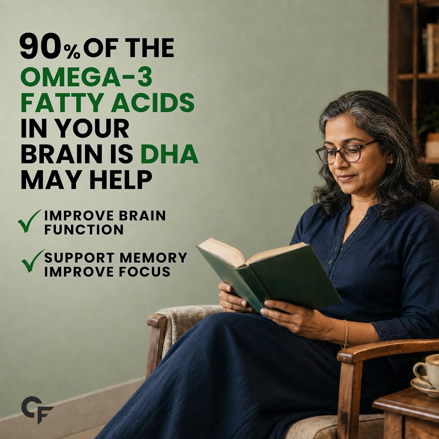 Veg Omega‑3 1000 mg with Algal DHA (Plant‑Based) | 60 Liquid Filled Capsules