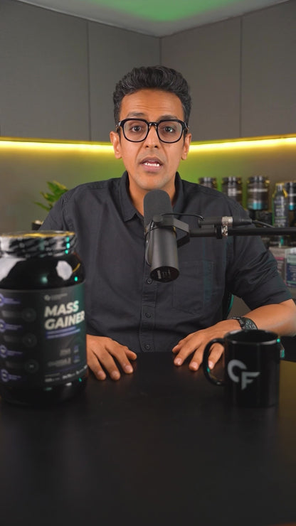Carbamide Forte Mass Gainer with 54g Protein, Weight Gainer For Men | Muscle Gainer - 250g Carbs, Mass Gainer Protein, Multivitamin, ZMA & Creatine 3g - Belgian Chocolate Flavour Mass Gainer 1kg