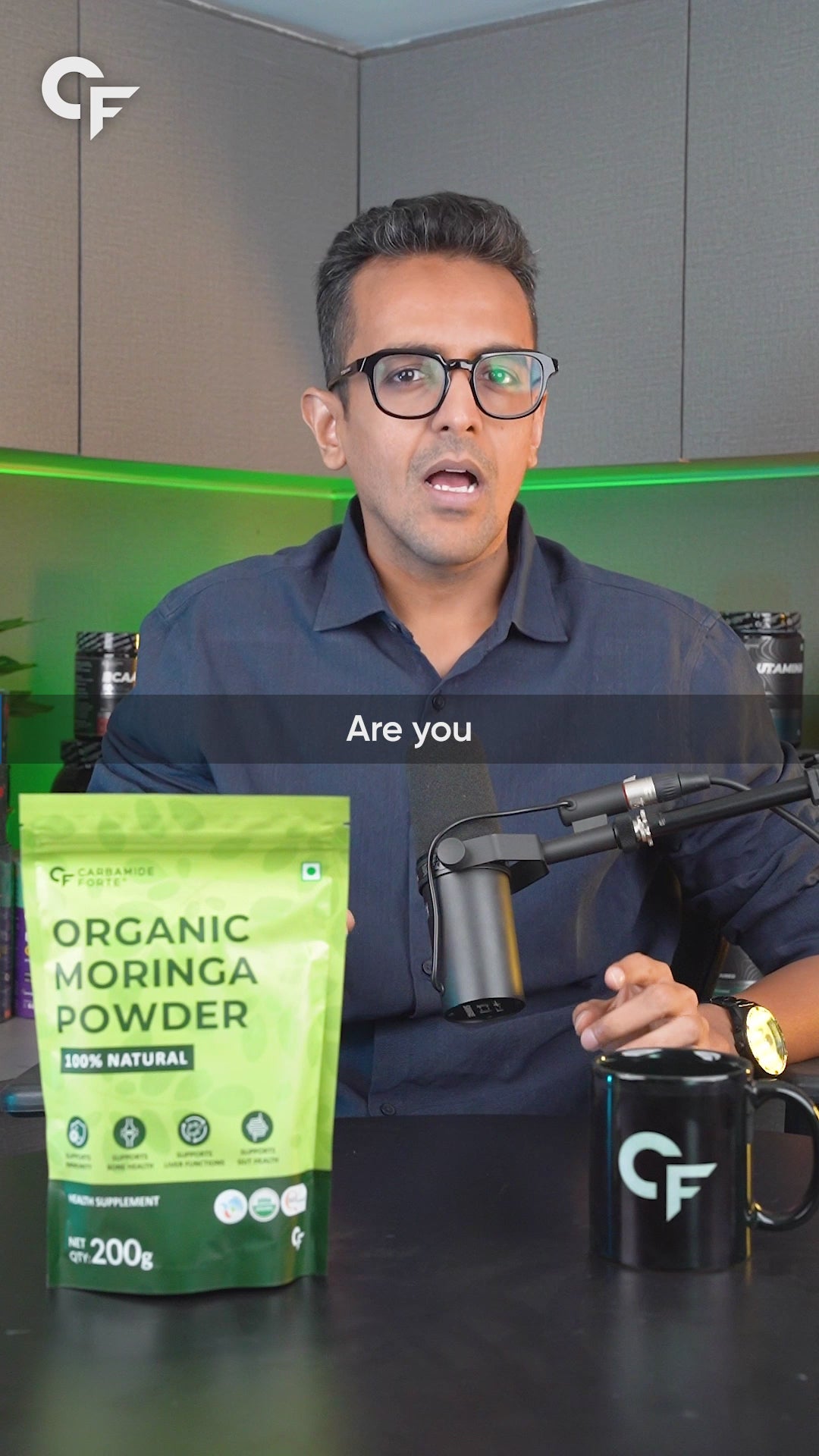 100% Organic Moringa Powder (Leaf) | 200 g – Carbamide Forte