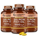 Omega 3 Fish Oil 1000mg with Vitamin D & E – Salmon Fish Oil Softgels (60 Softgels)