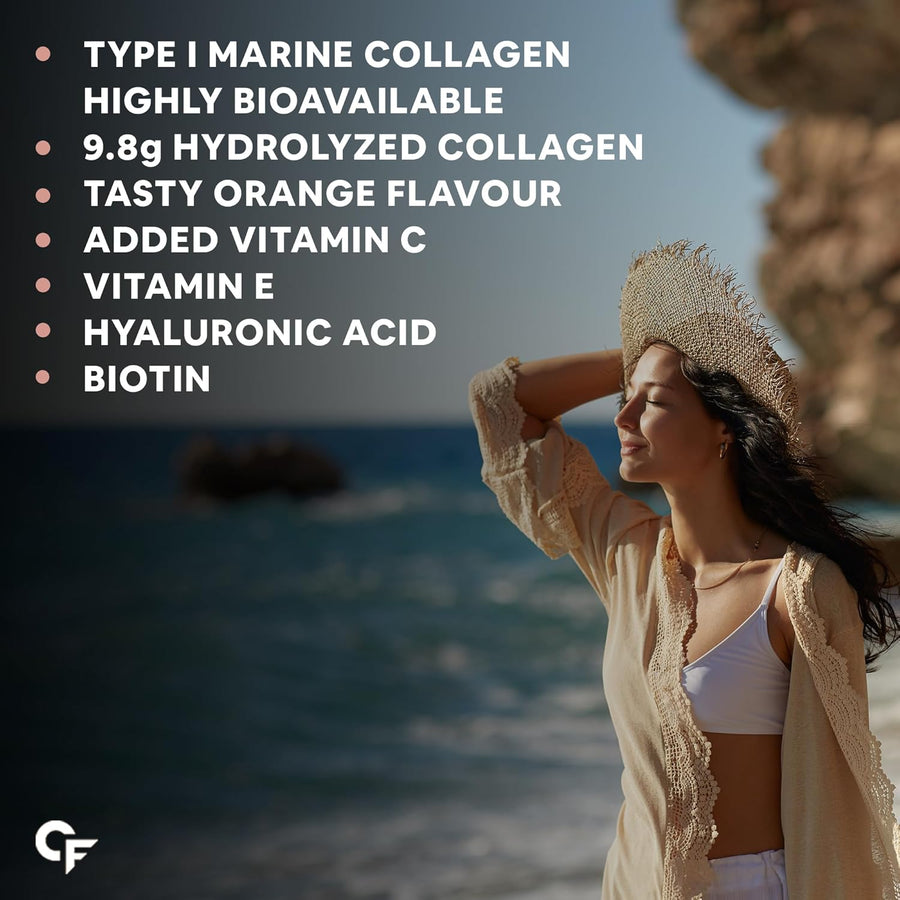 Carbamide Forte Marine Collagen Supplements for Skin & Hair | Marine Collagen Powder for Women & Men | Marine Collagen Supplements for Skin & Bone Health Support - Hydrolyzed Marine Collagen Peptides - 200g