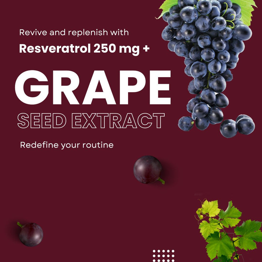 Carbamide Forte Resveratrol 250mg with Grape Seed Extract | Pharma Grade Resveratrol for Max Absorption - 60 Veg Capsules