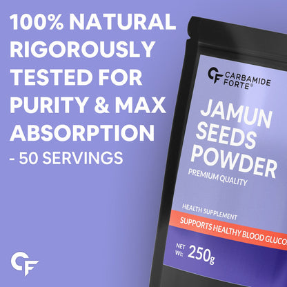Carbamide Forte Jamun Seeds Powder for Healthy Blood Sugar Levels, Blood Purification & Detoxification | 100% Natural with No Added Preservatives - 250g