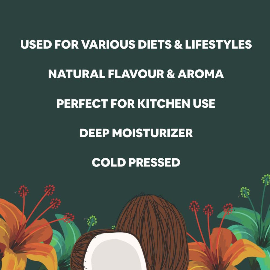 5:15PM Virgin Coconut Oil Cold Pressed – for Hair, Baby, Skin & Cooking │Raw & Unrefined – 500ml