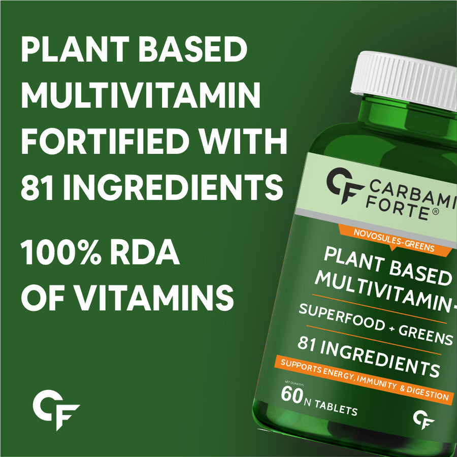 CF Organic Multivitamin supplements for Men & Women with Superfoods Advantage & 81 Ingredients - 60 Tablets