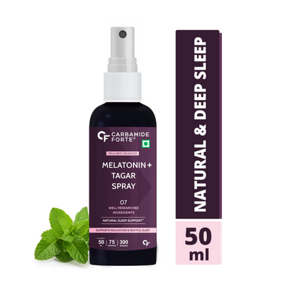 CF Melatonin Spray with Tagara & Chamomile - Sleeping Aid Supplement | Mint Flavour - 300 Sprays