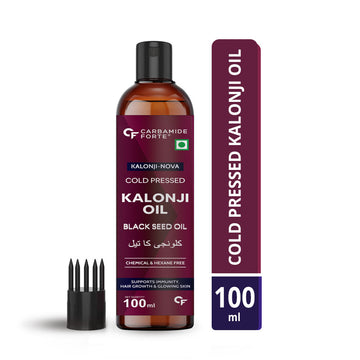 Carbamide Forte Cold Pressed Kalonji Oil for Hair Growth- Pure Black Seed Oil for Hair Growth & Skin - Virgin Grade Nigella Sativa - 100ml