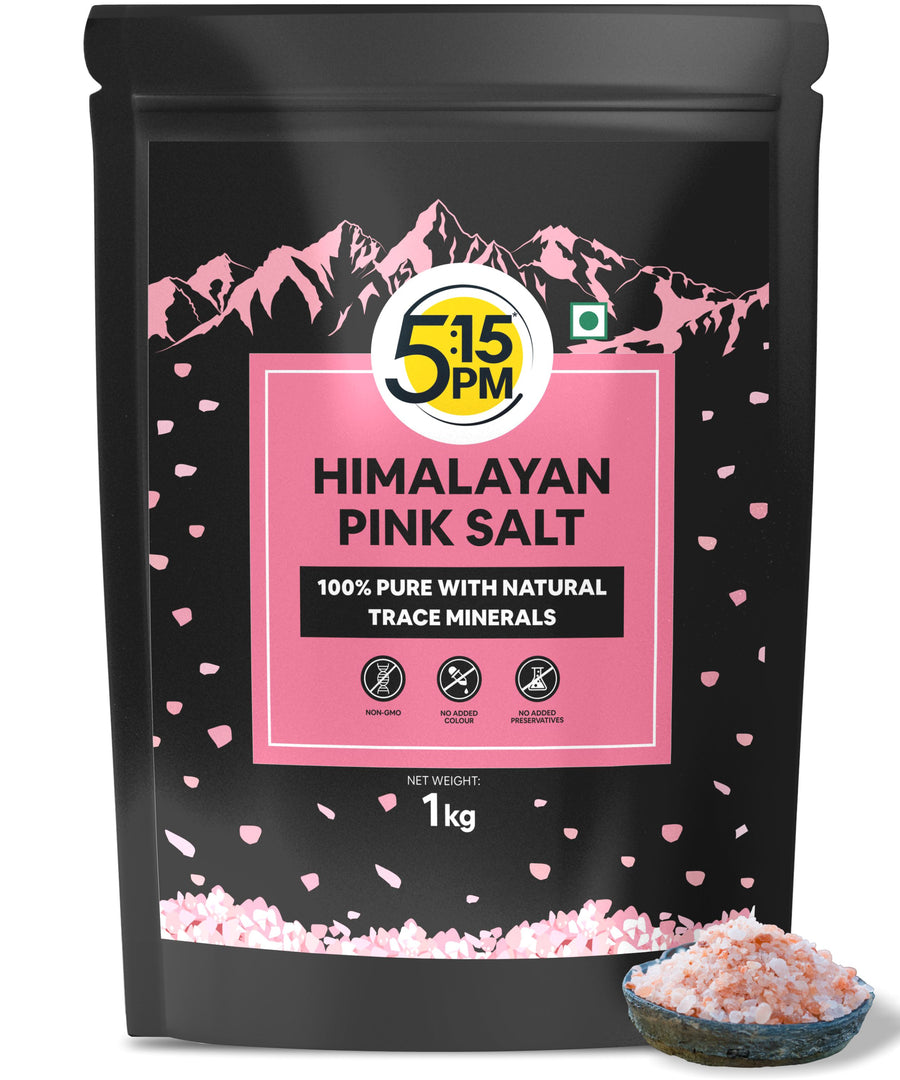 5:15PM Himalayan Pink Rock Salt | 100% Pure Pink Salt with Natural Trace Minerals | Gourmet Quality Himalayan Rock Salt |For Healthy Cooking – 1kg
