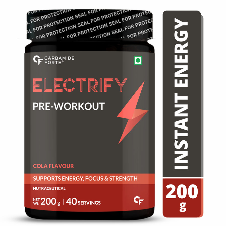 Carbamide Forte Pre-Workout Powder for Energy, Focus & Strength - 40 Servings - 200g